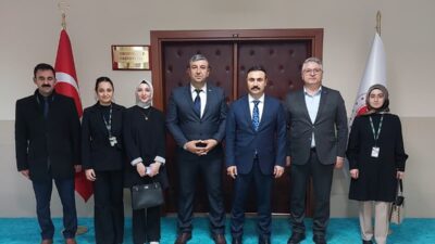 Yeşilay Erzincan Şubesi, Erzincan Cumhuriyet Başsavcısı Mustafa Değerli’yi makamında ziyaret