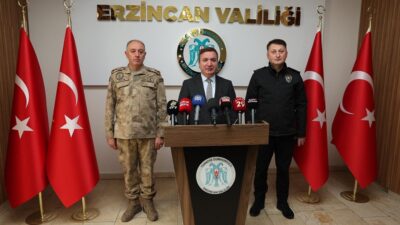 Erzincan Valisi Hamza Aydoğdu, İl Emniyet Müdürü Zafer Baybaba ve