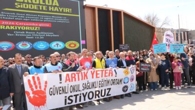 Erzincan’da faaliyet gösteren eğitim sendikaları, eğitimde yaşanan şiddet olaylarına dikkat