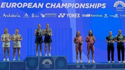 İspanya’da devam eden Avrupa Badminton Şampiyonası’nda Çift Kadınlar kategorisinde Erzincanlı