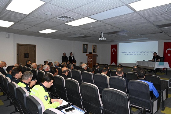 Erzincan İl Emniyet Müdürü Zafer Baybaba başkanlığında; İl Emniyet Müdür
