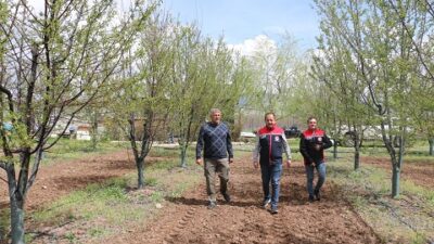 Erzincanlı teknik direktör Yılmaz Toyran, Yeniköy’de kurduğu 600 ağaçlık modern
