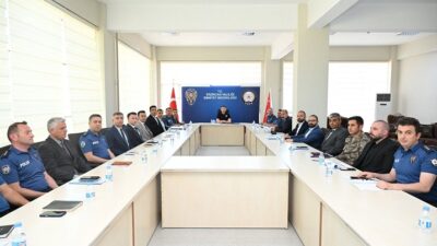 Erzincan İl Emniyet Müdürü Zafer Baybaba başkanlığında, İl Emniyet Müdür
