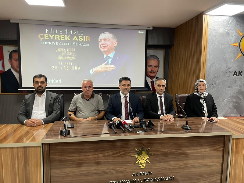 AK Parti Erzincan İl Başkanı Alpay Kabadayı, AK Parti’nin 25.