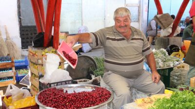 Sonbaharın habercisi kızılcık (ergen), Erzincan’da Pazar tezgâhların da yer almaya