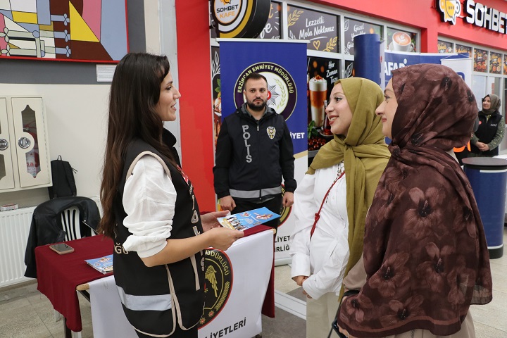 Erzincan İl Emniyet Müdürlüğü ekipleri, Erzincan Binali Yıldırım Üniversitesi kampüsünde