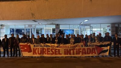 Terörist İsrail'in Gazze'de sürdürdüğü katliamlara karşı durmak amacıyla Erzincan’daki sivil