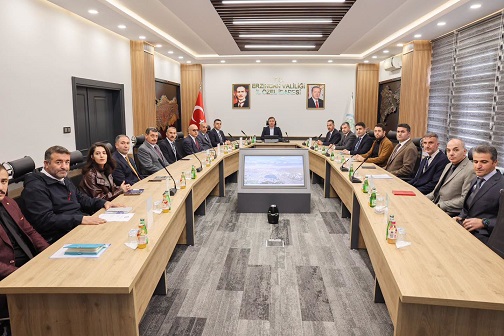 Erzincan Valisi Hamza Aydoğdu başkanlığında gerçekleştirilen toplantıda, İl Özel İdaresinin