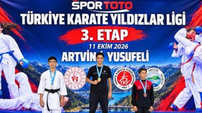 Artvin’in Yusufeli ilçesinde düzenlenen Spor Toto Türkiye Karate Yıldızlar Ligi